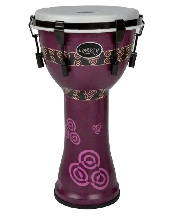 GEWA LIBERTY M12 DJEMBE EN PVC 12" ACCORD MECANIQUE BALI PURPLE Prix Promo