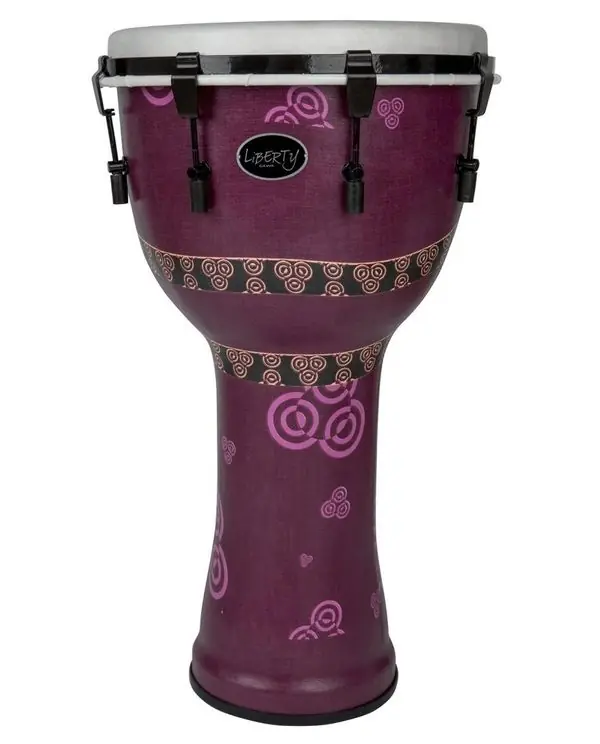 GEWA LIBERTY M14 DJEMBE EN PVC 14" ACCORD MECANIQUE BALI PURPLE Prix Cassé