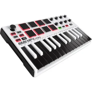 AKAI MPK MINI MKIII WH CLAVIER MAITRE USB BLANC - 25 touches / 8 pads Authentique