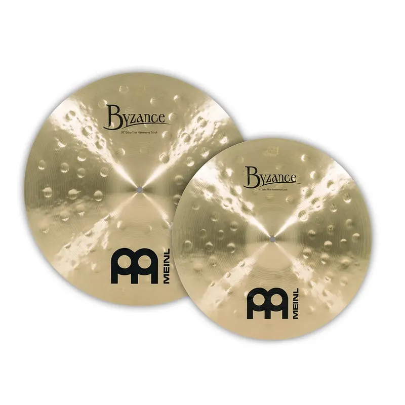 Nouvel Arrivage MEINL Byzance Traditional Hammered Extra Thin Crash Pack 2pcs