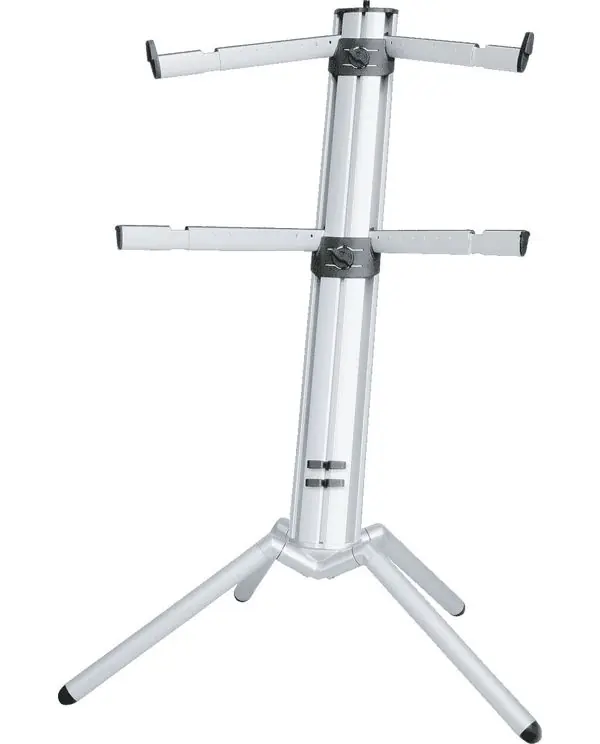 K&M 18860 "SPIDER PRO" SUPPORT EXTENSIBLE 2 CLAVIERS - GRIS ALU Commander Maintenant