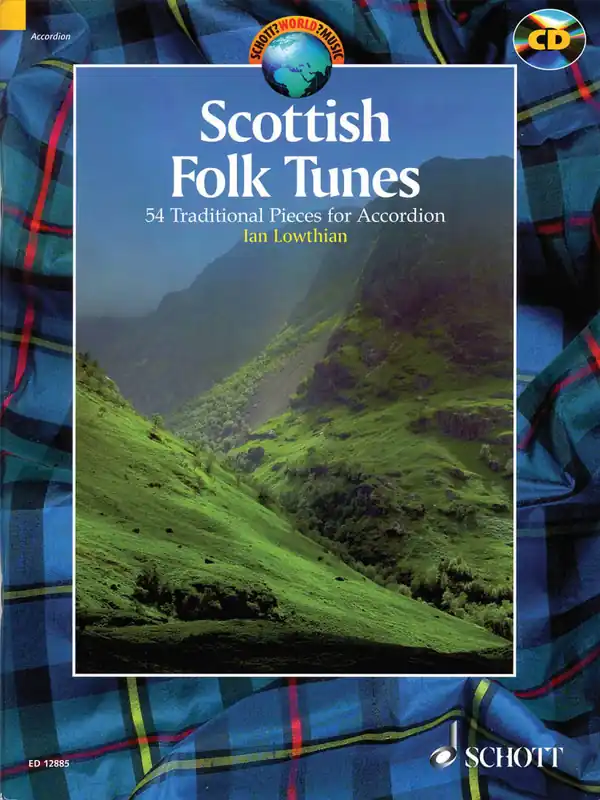Affaire À Saisir Schott Scottish Folk Tunes 54 Traditional Pieces - Lowthian - Accordian - Book/CD