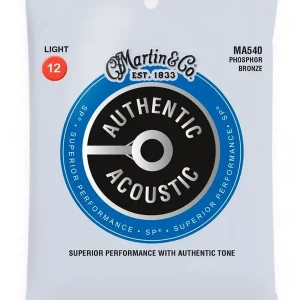 MARTIN MA540 AUTHENTIC JEU CORDES FOLK PHOS.BRONZE / LIGHT 12-54 Prix Cassé