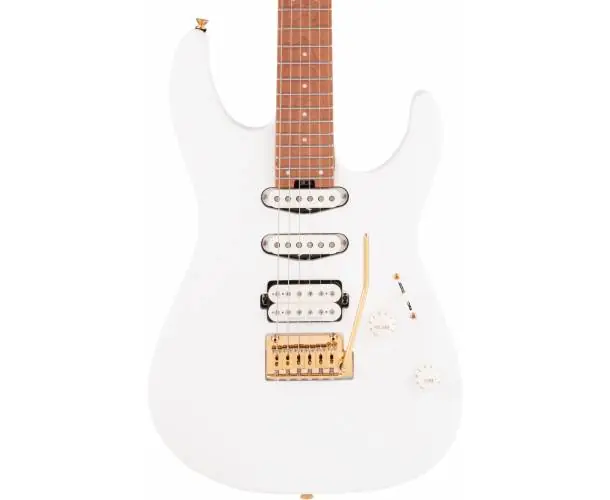 Marque PRO-MOD DK24 HSS 2PT CM CARAMELIZED MAPLE FINGERBOARD SNOW WHITE