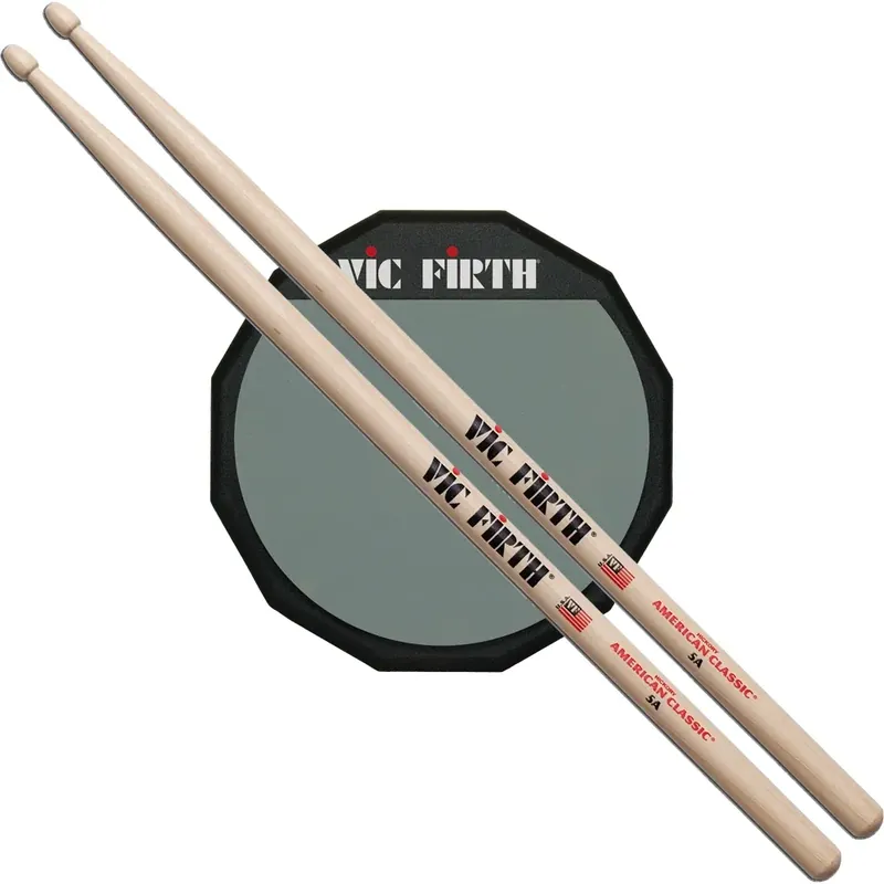 Nouvel Arrivage Pack Practice Pad Vic Firth 6" + Vic Firth 5A