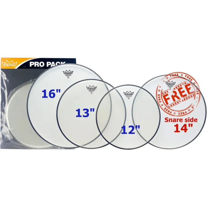 Promotion REMO Pack Ambassador 12"/13"/16" Clear + Ambassador 14" Hazy