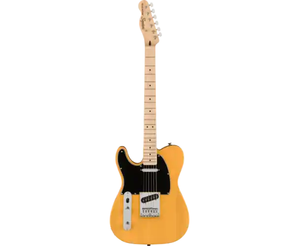 Vente Flash AFFINITY SERIES™ TELECASTER LEFT-HANDED MAPLE FINGERBOARD BLACK PICKGUARD BUTTERSCOTCH BLONDE