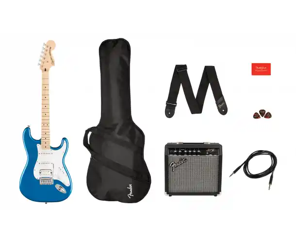Usine Directe AFFINITY SERIES™ STRATOCASTER HSS PACK MAPLE FINGERBOARD LAKE PLACID BLUE GIG BAG 15G - 230V EU