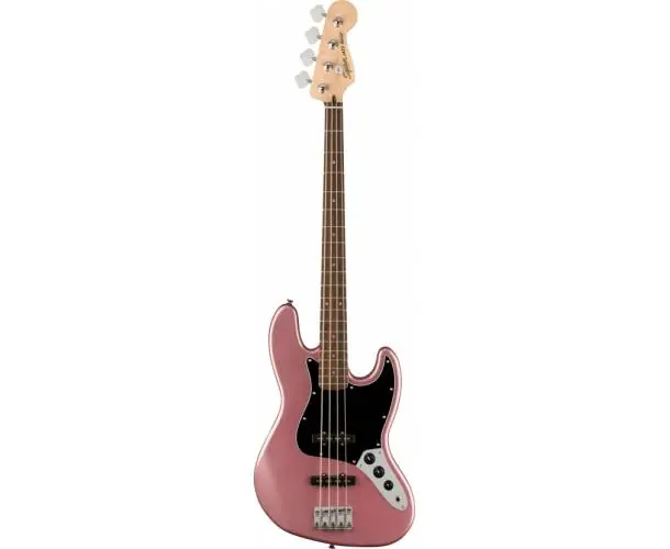 Soldes AFFINITY SERIES™ JAZZ BASS LAUREL FINGERBOARD BLACK PICKGUARD BURGUNDY MIST