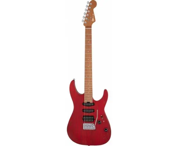 Bon Marché PRO-MOD DK24 HSS 2PT CM ASH CARAMELIZED MAPLE FINGERBOARD RED ASH