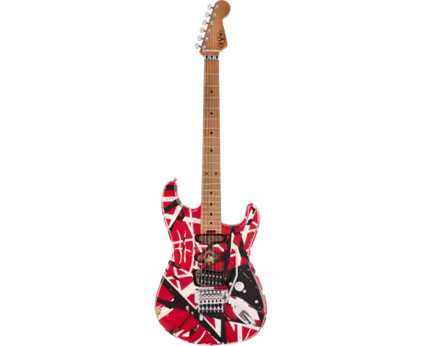 STRIPED SERIES FRANKENSTEIN™ FRANKIE MAPLE FINGERBOARD RED WITH BLACK STRIPES RELIC Certifié