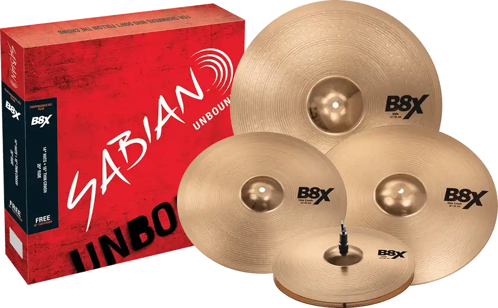 SABIAN B8X Performance Pack 4pcs Commander Maintenant