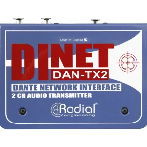 Expédié Aujourd'hui Radial DiNET DAN-TX2 2-Channel Dante Network Transmitter