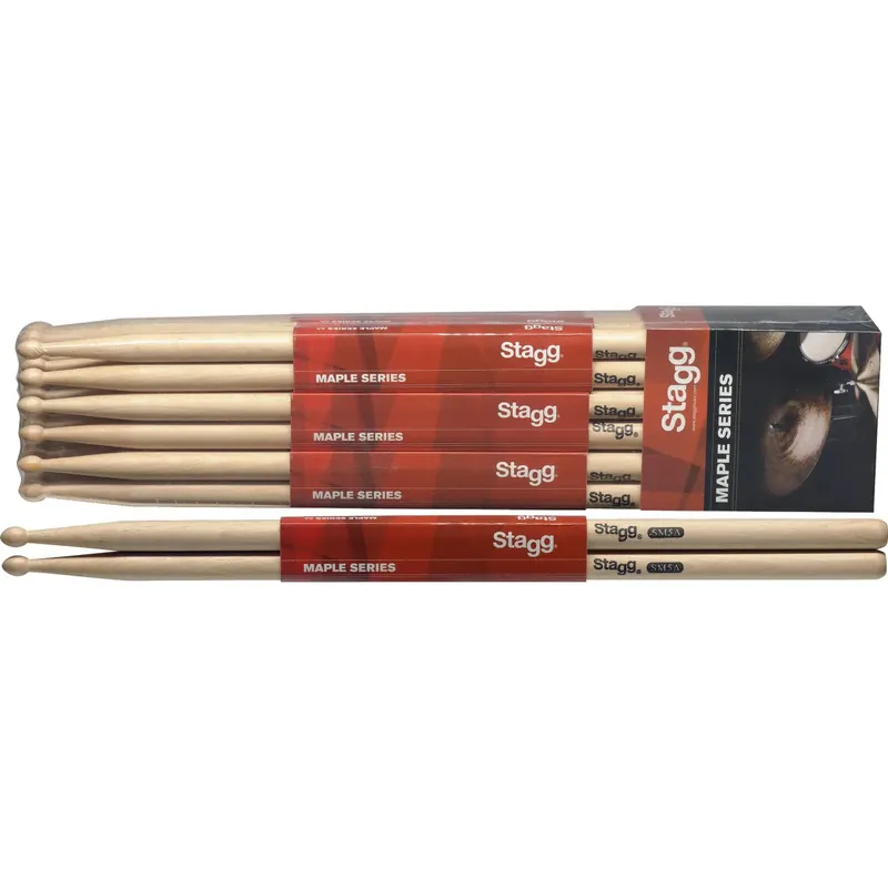 STAGG PACK125AM Pack Baguettes 5A Maple 12 Paires Offre Spéciale