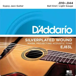 Commande En Gros D‘ADDARIO EJ83L JEU DE CORDE GUITARE JAZZ MANOUCHE LIGHT BOULE