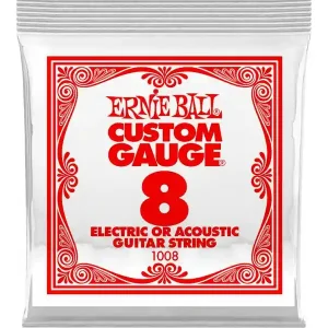 Vente Directe ERNIE BALL 1008 CORDE GUITARE ELEC ACIER PLEIN 008