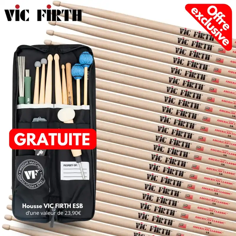 Meilleure Vente VIC FIRTH Baguettes 5A Pack 12 Paires