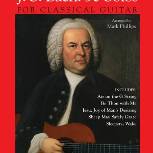 Cherry Lane J.S. Bach 50 Solos for Classical Guitar - Bach/Phillips - Classical Guitar TAB - Book/Audio Online Satisfait Ou Remboursé