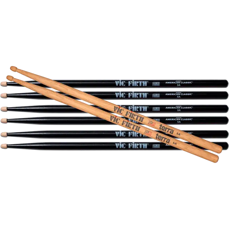 Offre Exclusive VIC FIRTH P5AB35AT1 Pack 5AB 3 Paires + 5AT 1 Paire