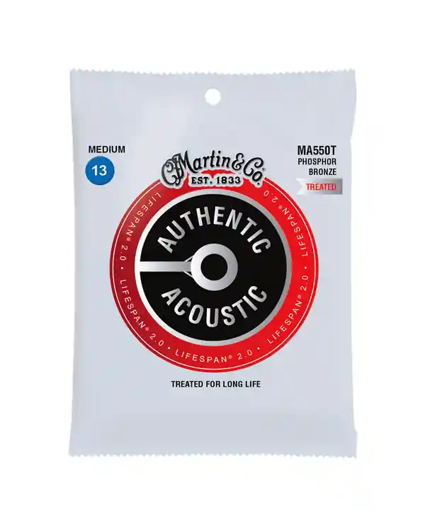 Nouvel Arrivage MARTIN MA550T AUTHENTIC TREATED JEU FOLK PHOSPHORE-BZ / MEDIUM