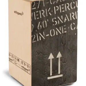 SCHLAGWERK CP404BLK "2 IN ONE" CAJON BOULEAU LARGE MOTIF NOIR Haute Qualité