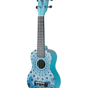 Prix Cassé VGS MANOA WAIMEA W-SO-MB UKULELE SOPRANO "MANDALA" BLEU + housse