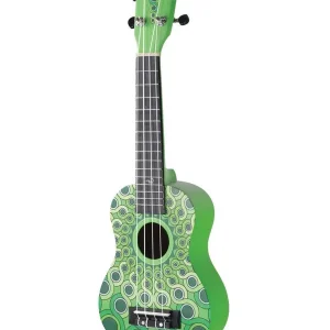 VGS MANOA WAIMEA W-SO-MB UKULELE SOPRANO "MANDALA" VERT + housse Dernière Chance