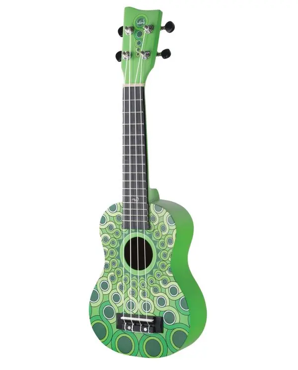 VGS MANOA WAIMEA W-SO-MB UKULELE SOPRANO "MANDALA" VERT + housse Dernière Chance