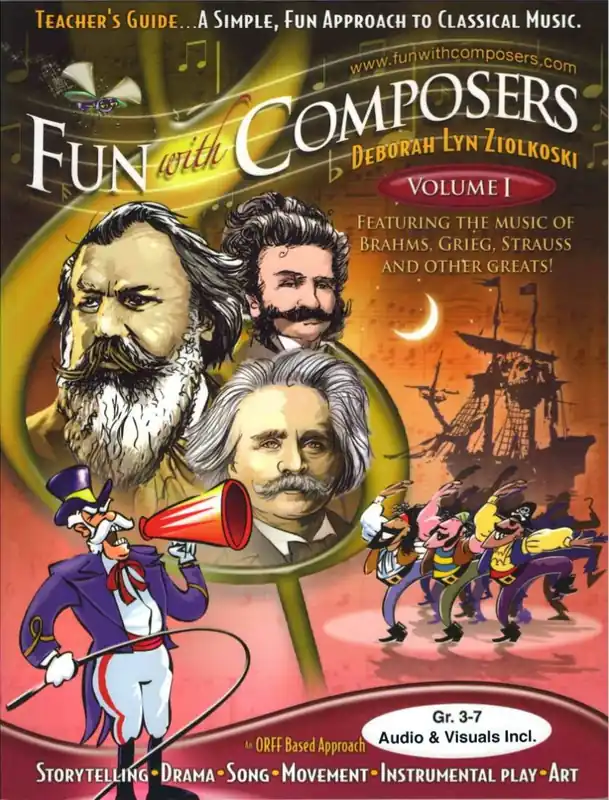 Fun With Composers Fun with Composers, Volume I (Gr.3-7) - Ziolkoski - Teacher‘s Guide Book/Media Online Prix Promo
