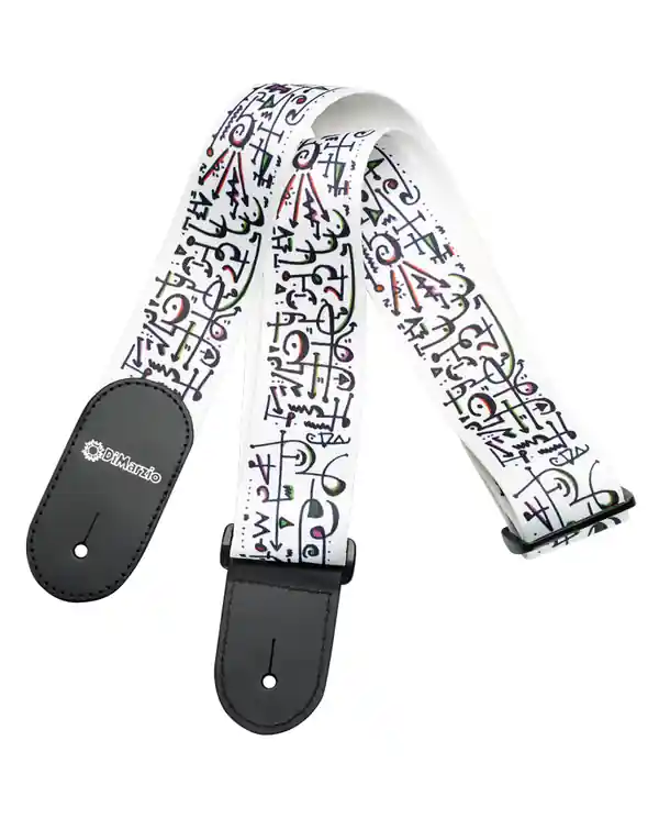 Vente Flash DIMARZIO DD3142 "STEVE VAI SIGNATURE" SANGLE NYLON - WHITE ART