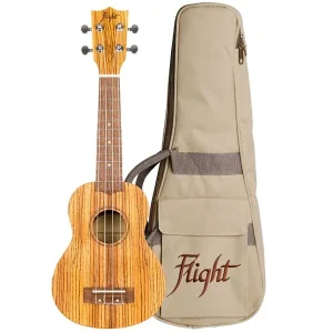 FLIGHT DUS322 UKULELE SOPRANO ZEBRAWOOD + Housse Prix Choc