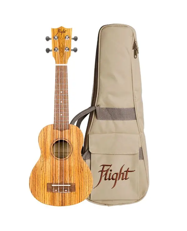 FLIGHT DUS322 UKULELE SOPRANO ZEBRAWOOD + Housse Prix Choc
