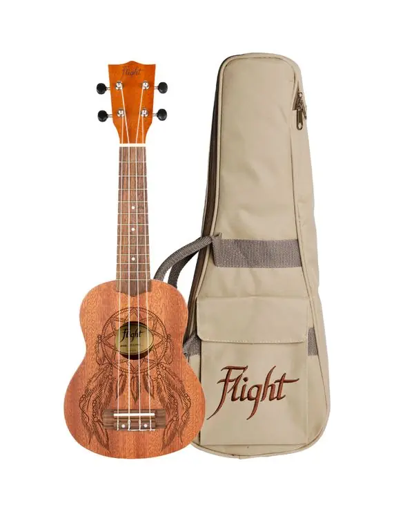 FLIGHT NUS350-DC UKULELE SOPRANO SAPELLI "DREAMCATCHER" + Housse Certifié
