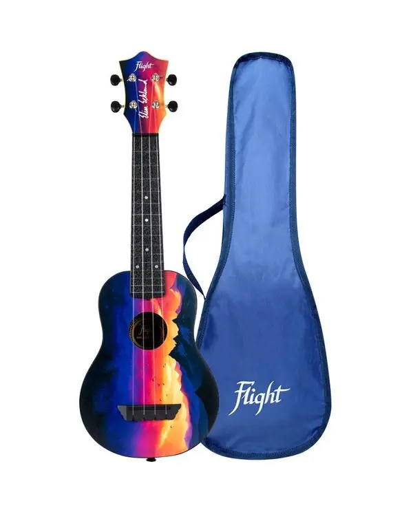 Petit Prix FLIGHT TUS-EE ELISE ECKLUND UKULELE SOPRANO EN ABS "SUNSET" + Housse