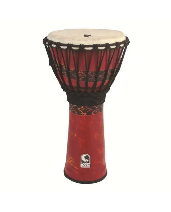 TOCA SFDJ-9RP DJEMBE SYNTHETIQUE 9" ACCORD PAR CORDES BALI RED Meilleur Choix
