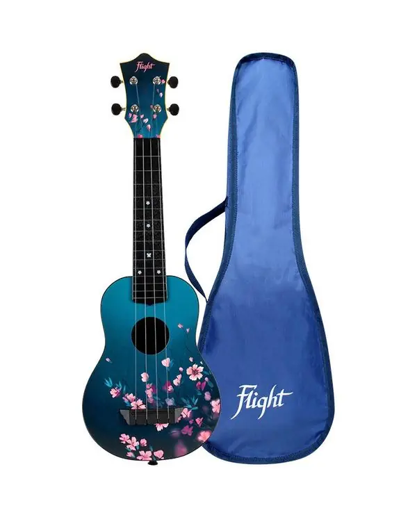 Bon Plan FLIGHT TUS32-SAK UKULELE SOPRANO EN ABS MOTIF SAKURA + Housse