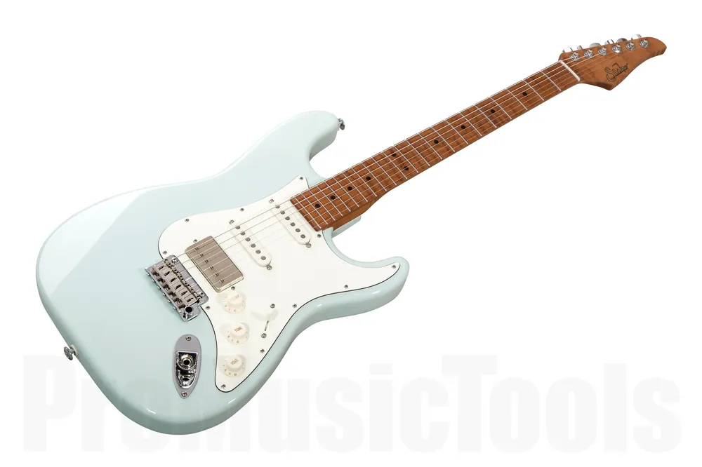 Suhr Classic S HSS Custom Ltd Roasted Flamed Maple SB - Sonic Blue MN Super Prix