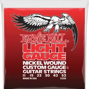 Promotion ERNIE BALL 2208 NICKEL WOUND CUSTOM GAUGE JEU CORDES GUIT ELEC 11-52