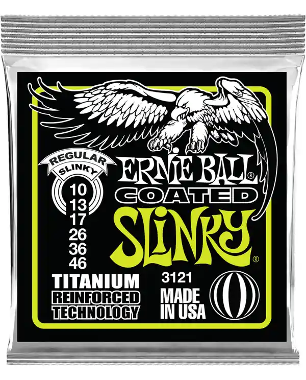 ERNIE BALL 3121 RPS TITANIUM REGULAR SLINKY JEU GUIT ELECTRIQUE 10-46 Solde