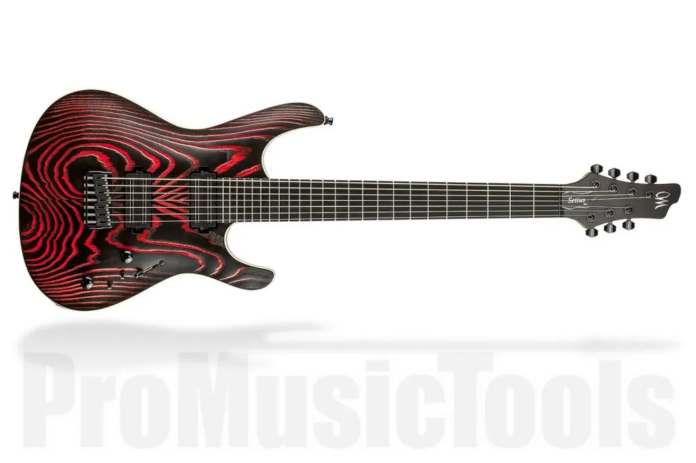 Mayones Setius AK1 7 Acle Kahney Signature - Gothic Black Pored Red Prix Bas