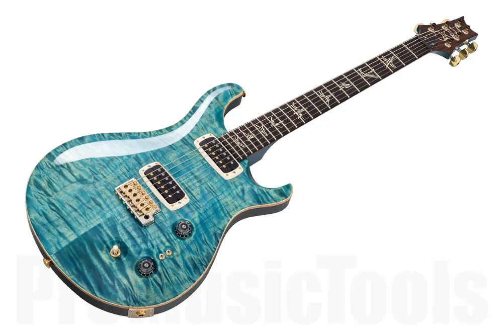 PRS USA Paul‘s Guitar Wood Library Trem AQ - Aqua - Private Stock Grade Quilt Top Korina Tasmanian Blackwood Nouveauté
