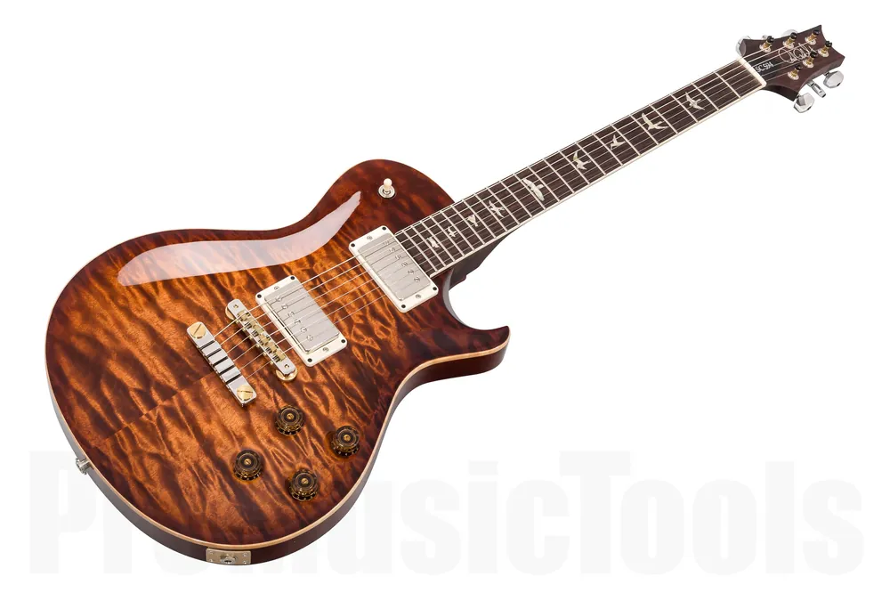 Quantité Limitée PRS USA McCarty Singlecut SC 594 Wood Library 10-Top CU - Copperhead Burst Quilt