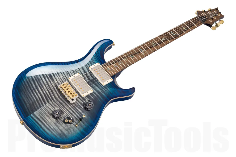 Acheter En Ligne PRS USA Custom 24-08 Wood Library 10-Top QB - Charcoal Blueburst - FM-Neck Ziricote 236684