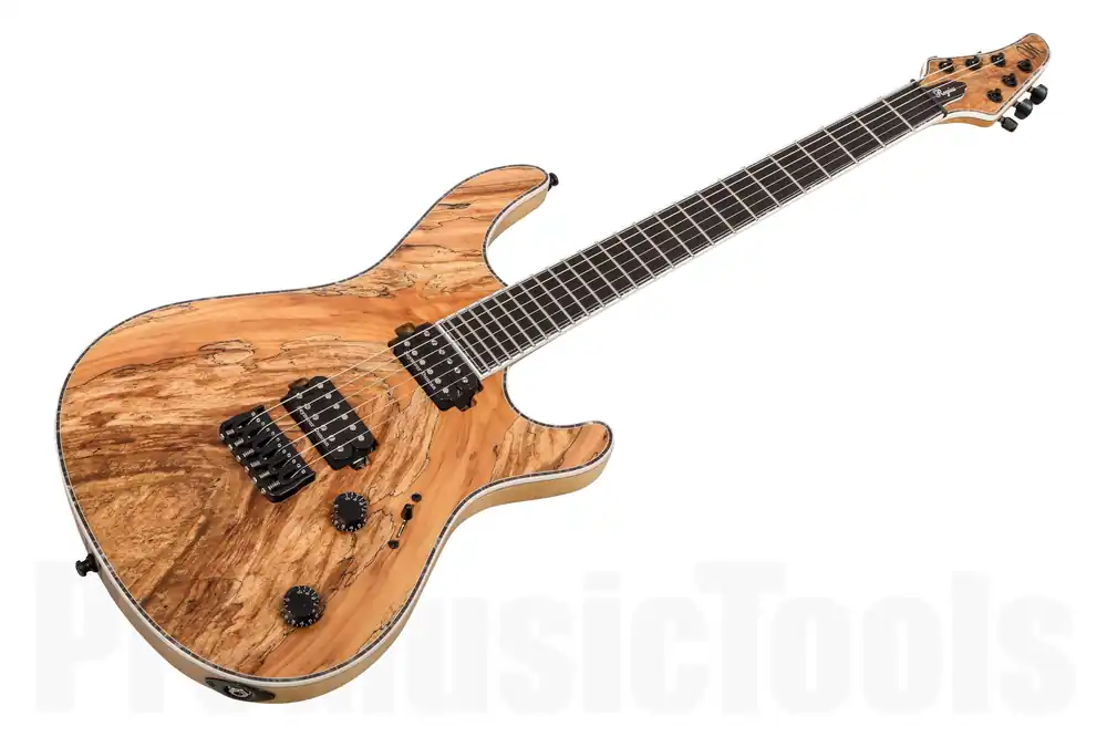 Mayones Regius 6 Spalted Maple 4A - Trans Natural Satin Solde
