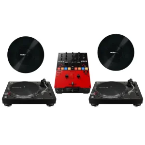 Offre Limitée Pioneer Dj - Pack 2 x PLX-500K + DJM-S5 + Vinyles Serato