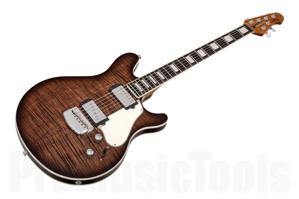 Expédié Aujourd'hui Music Man USA James Valentine BFR Walnut Flame Double Bound - Limited Edition