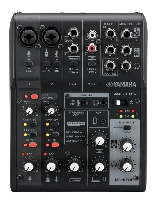 Prix Promo Yamaha - AG06 MK2 Black