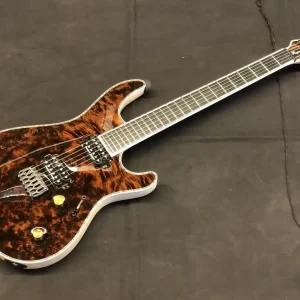 Vente Flash Mayones Regius 6 Custom Eye Poplar - Trans Dirty Brown Gloss