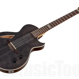 Prix Réduit ESP Eclipse Semi-Acoustic Nylon - See Thru Black - Custom Shop