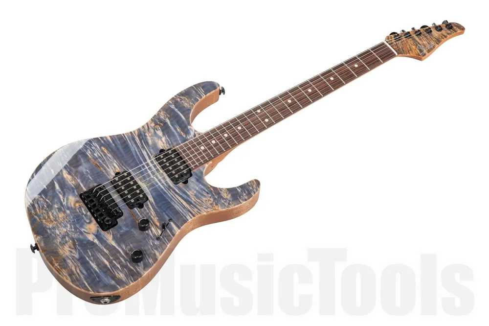 Suhr Modern Custom Shop Burl Maple HH TBDS - Trans Blue Denim Slate Solde